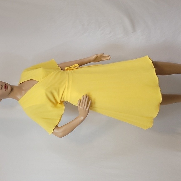 Maggy London Side Pleated Bodice Overlap Dress - Picture 1 of 17